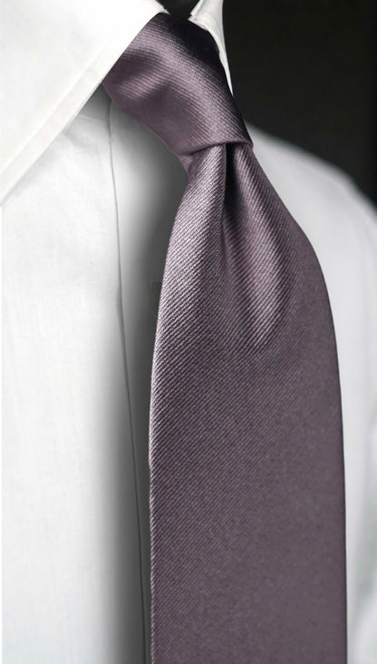 Grigia Solida Silk Necktie