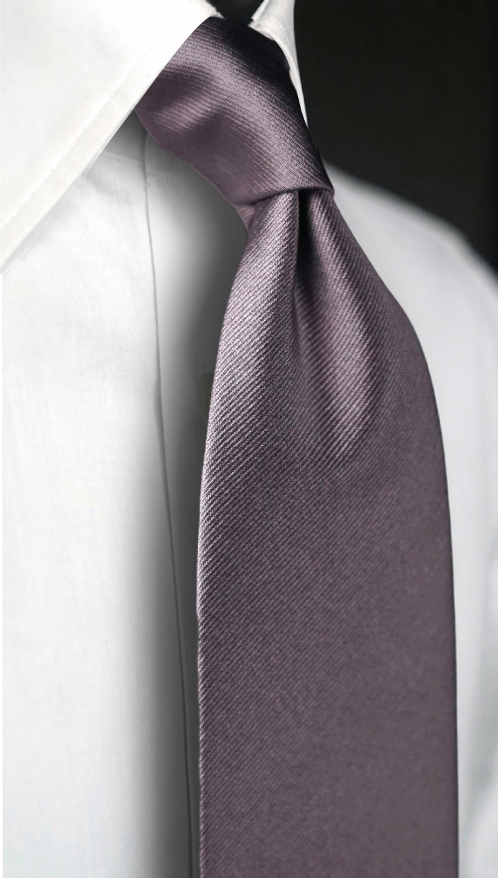 Grigia Solida Silk Necktie