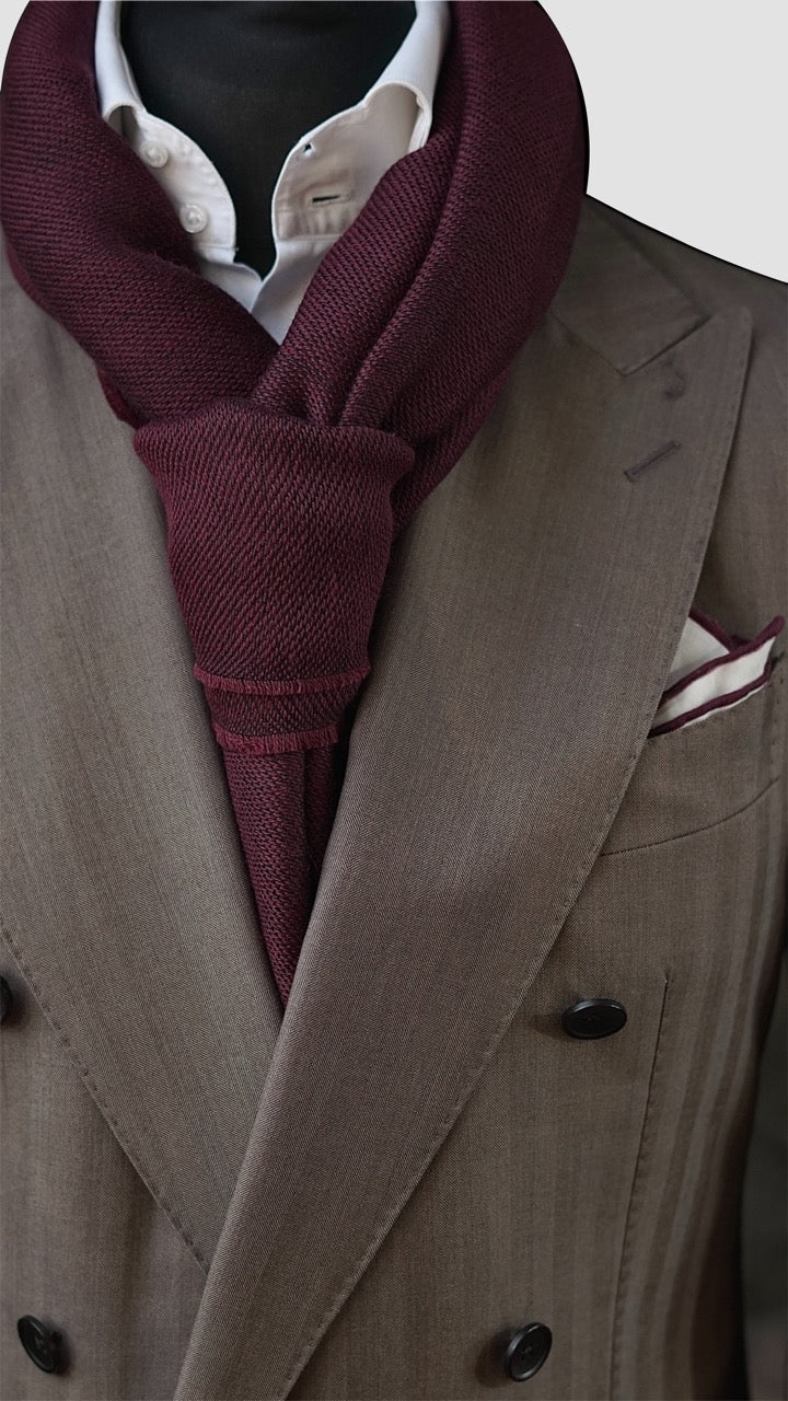 Burgundy Wool Scarf