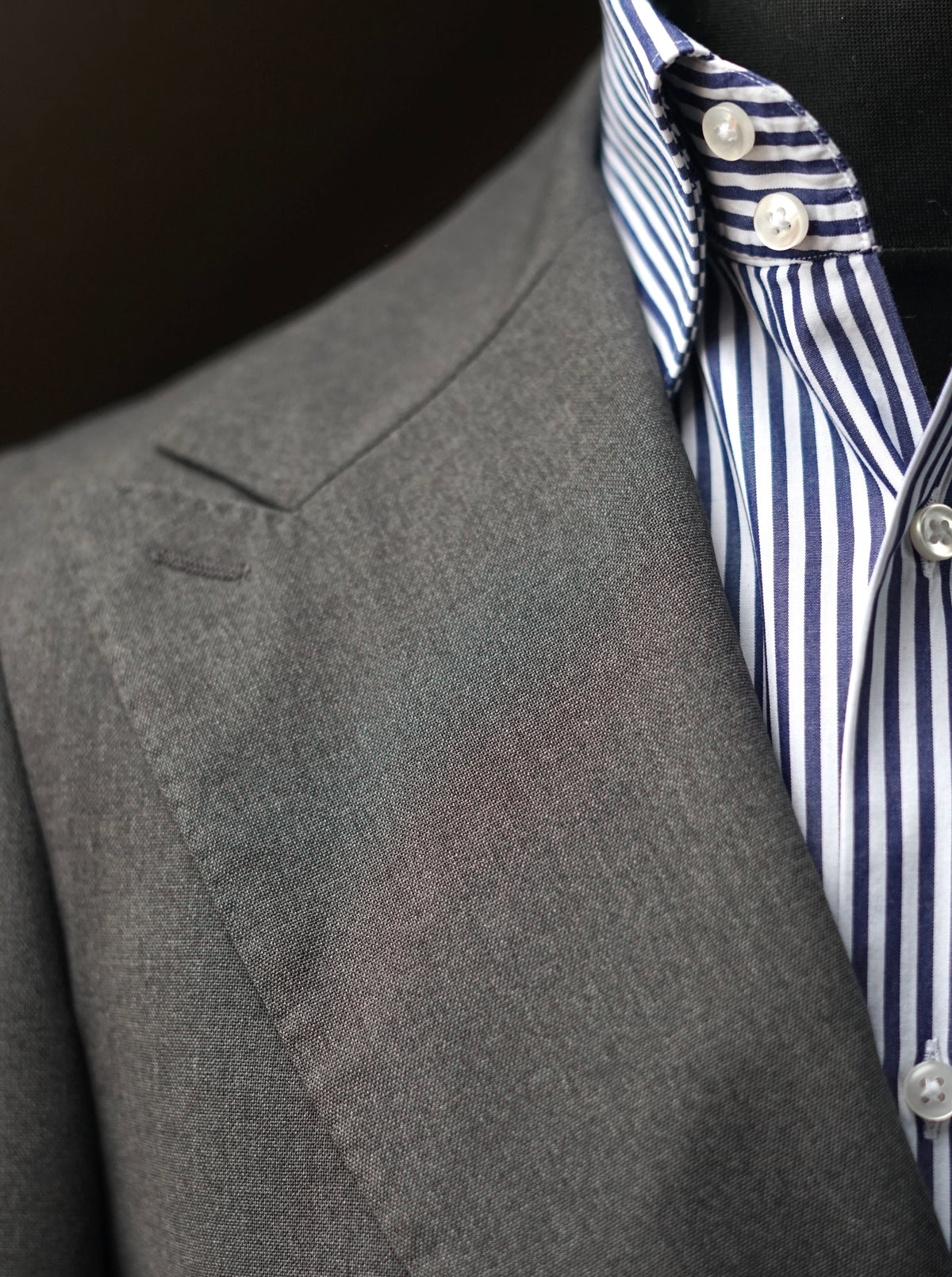 Ramona Blue Classic Collar Cotton Dress Shirt