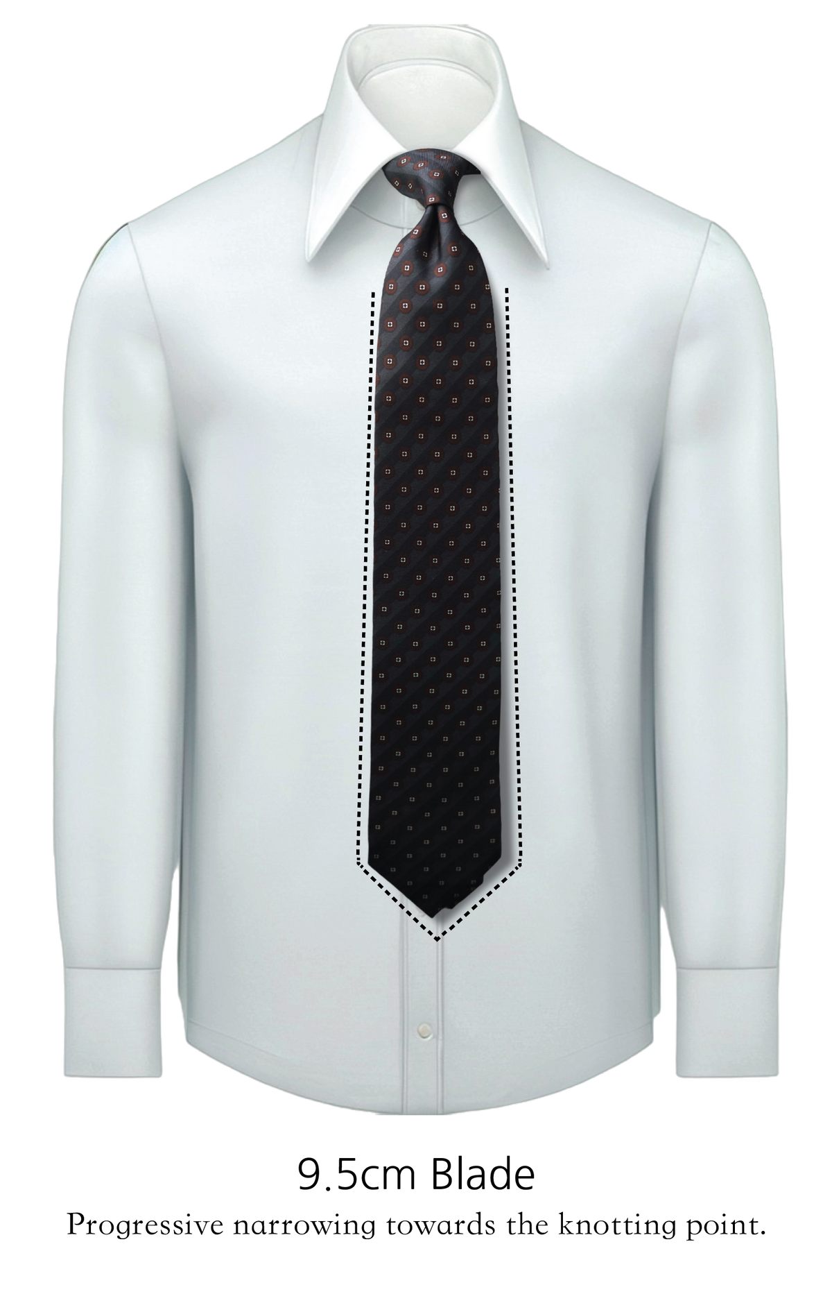 Diamantina Grey Silk Necktie (Made to Order)