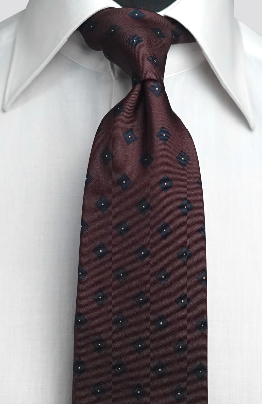 Bespoke Gregoriana Dark Silk Necktie