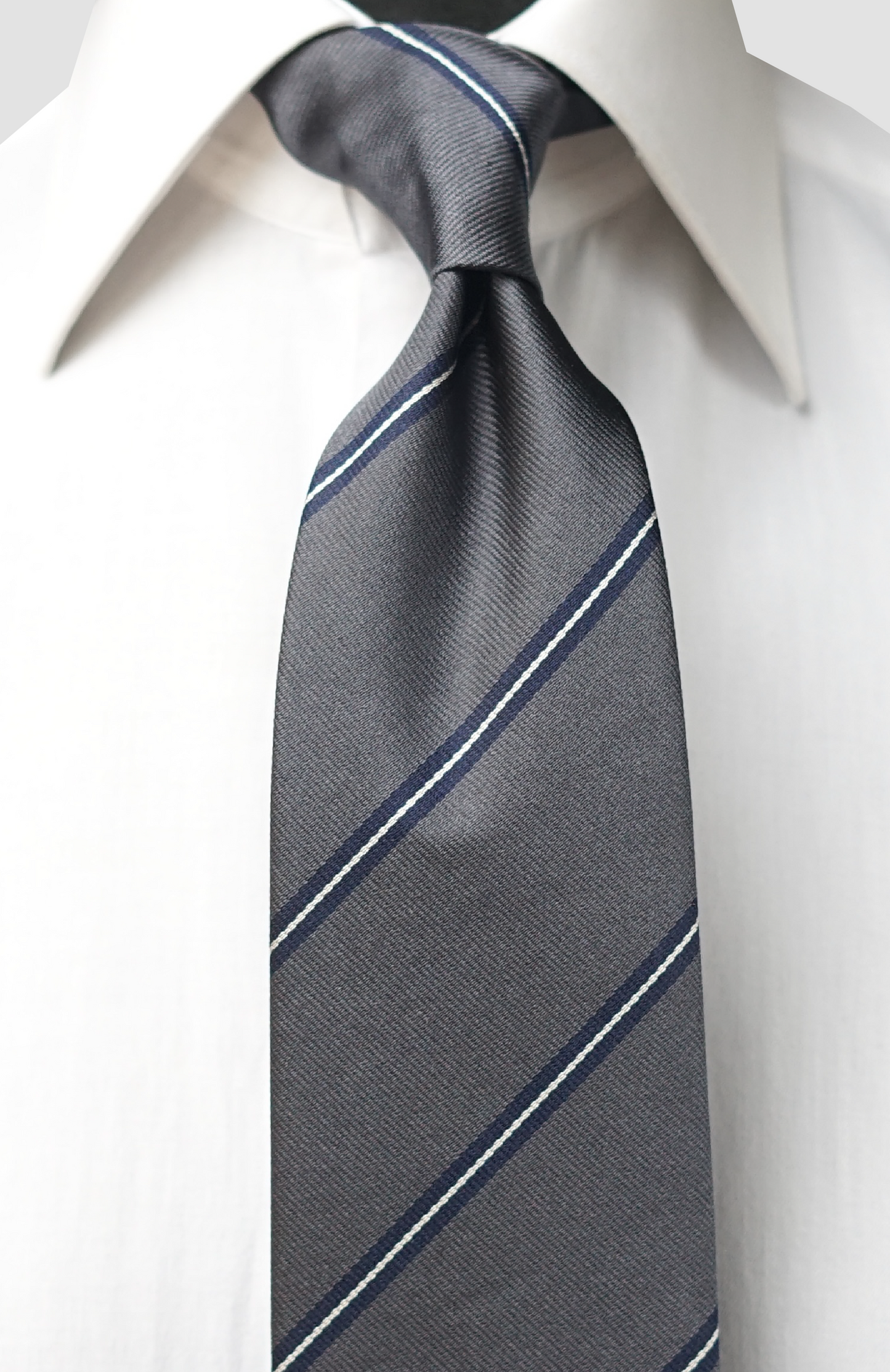 Regimentale Grigia Silk Necktie