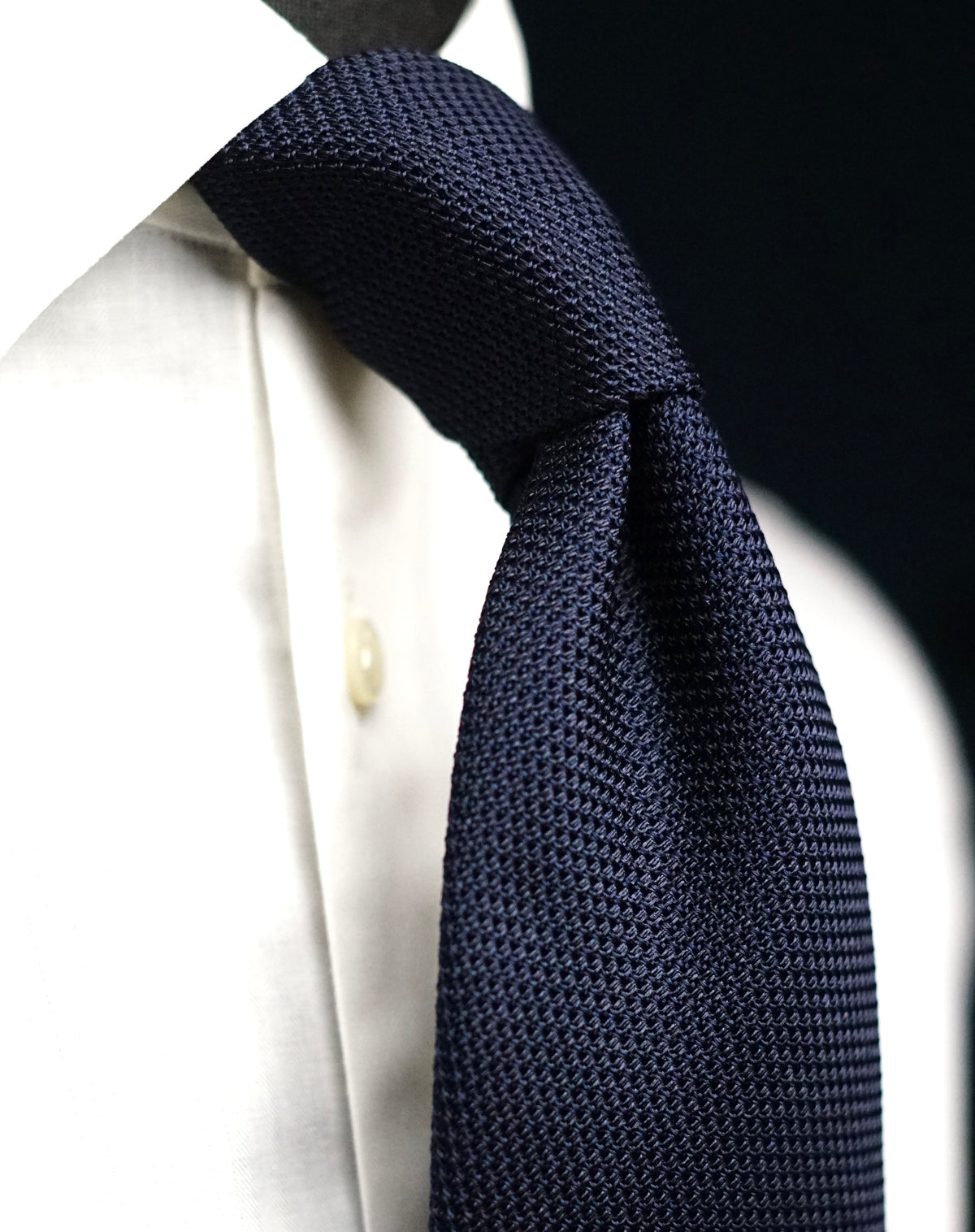Garza Fina Navy Silk Necktie
