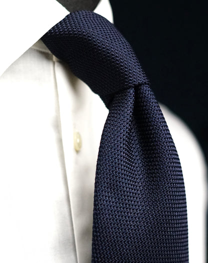 Garza Fina Navy Silk Necktie