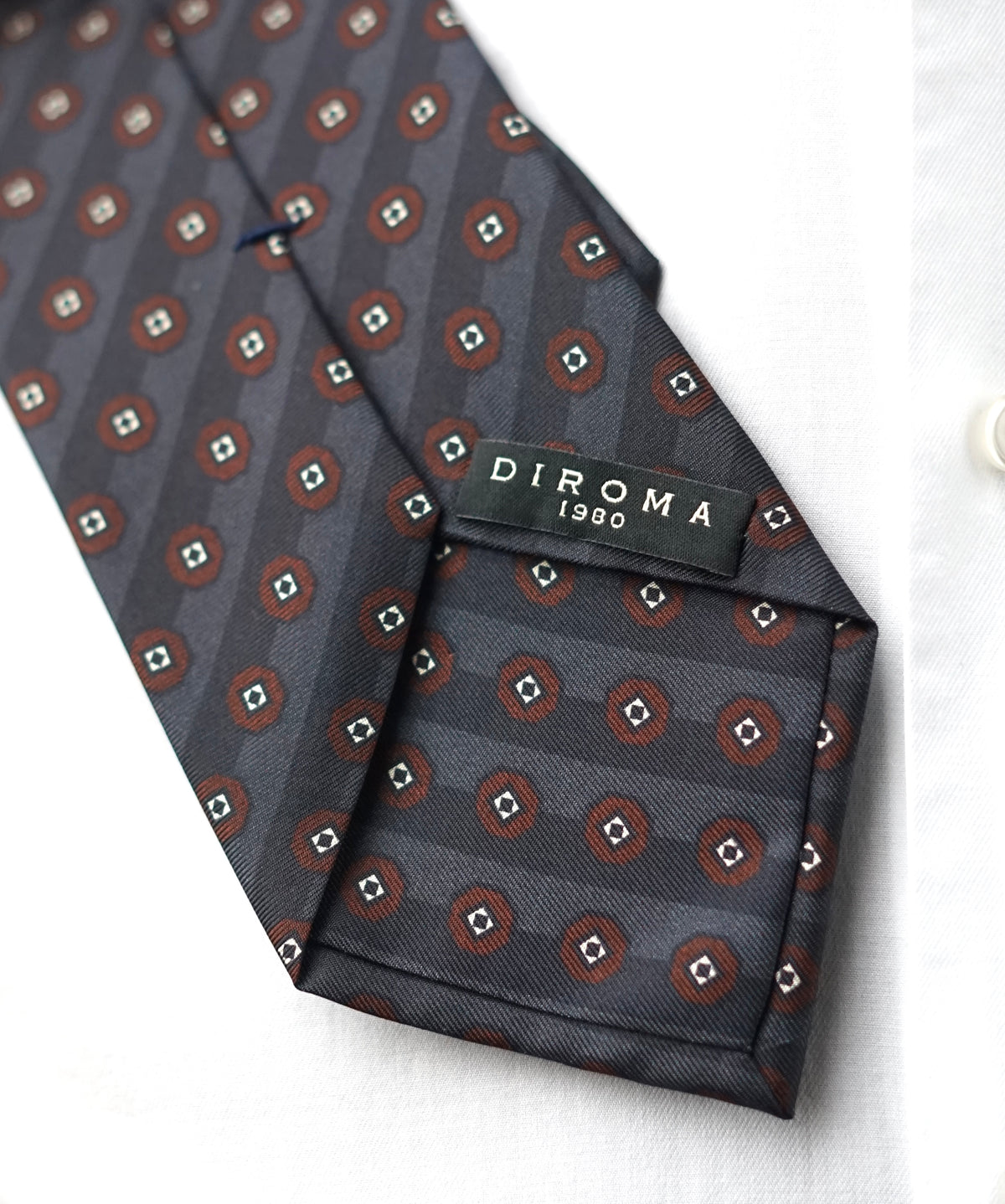Diamantina Grey Silk Necktie