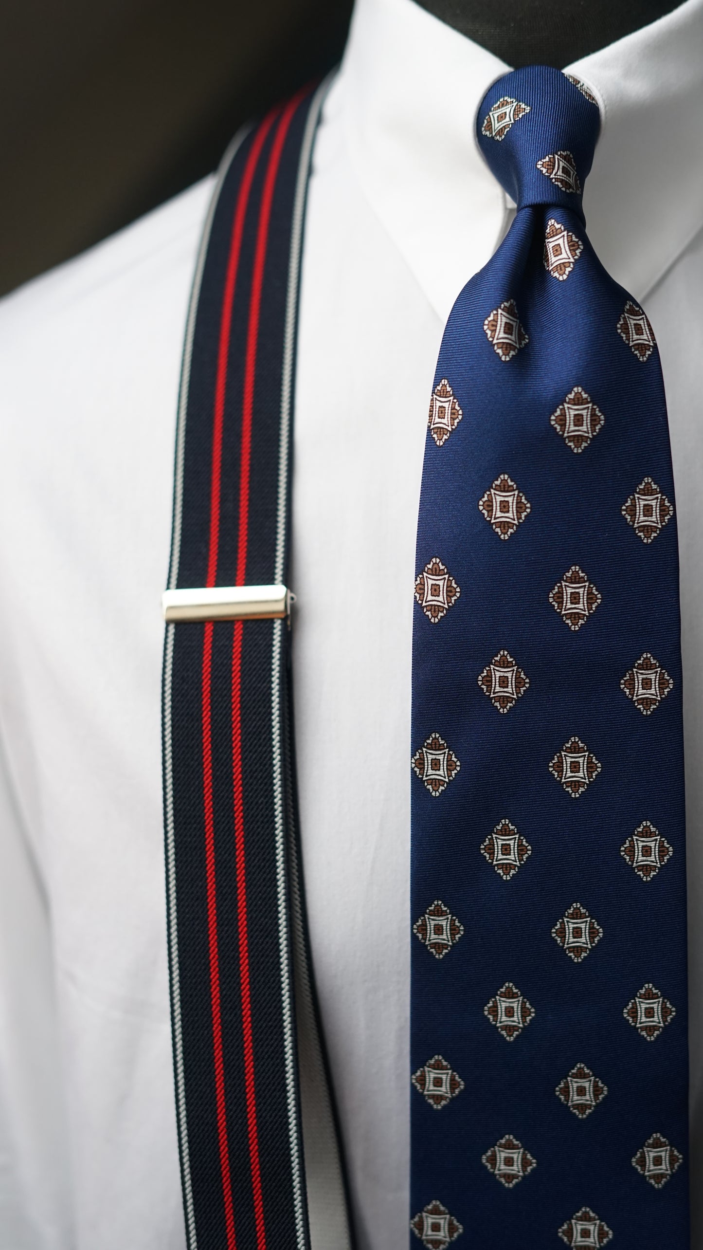 Bianca Spear Point Tab Collar Twill Dress Shirt MTO