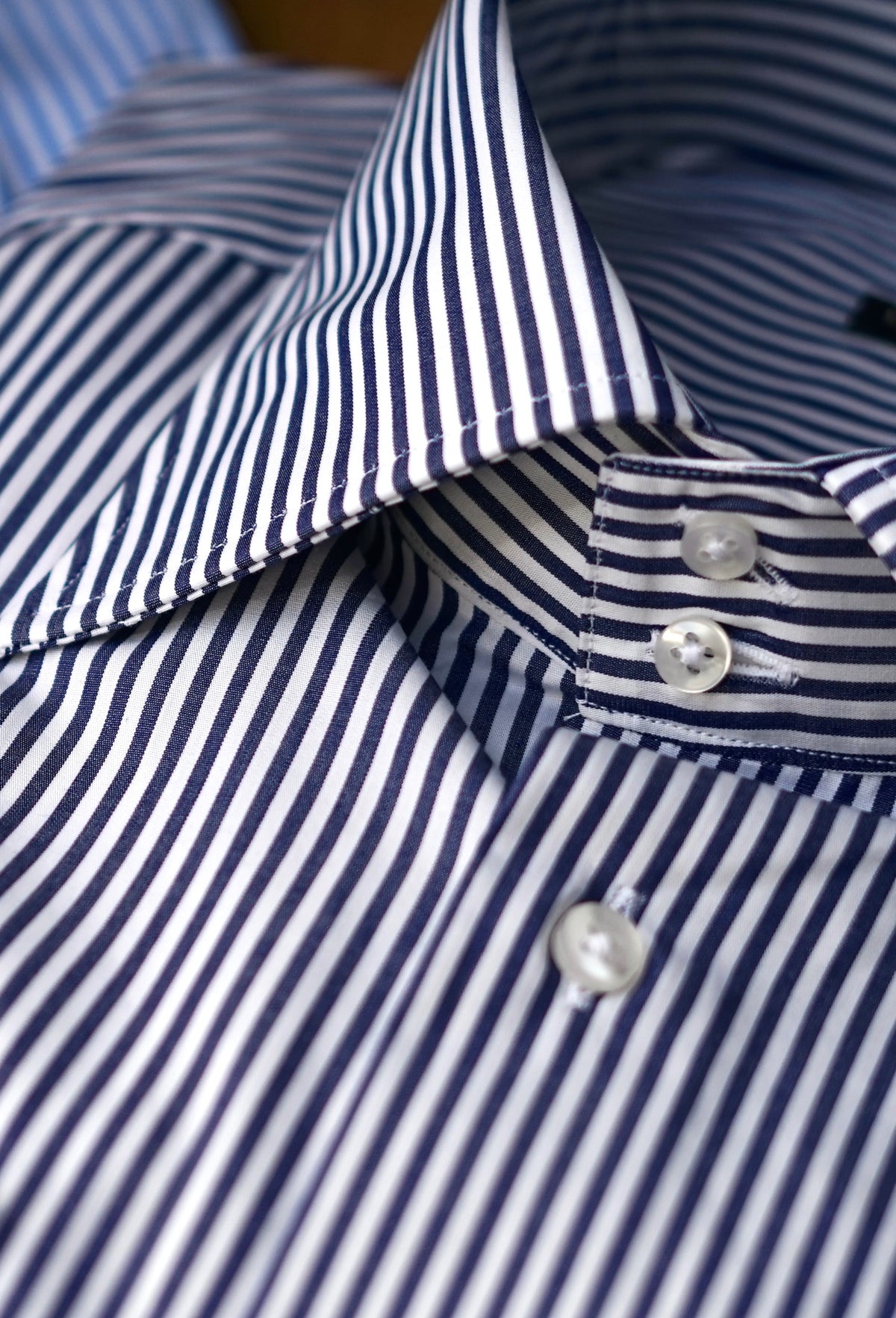 Ramona Blue Classic Collar Cotton Dress Shirt