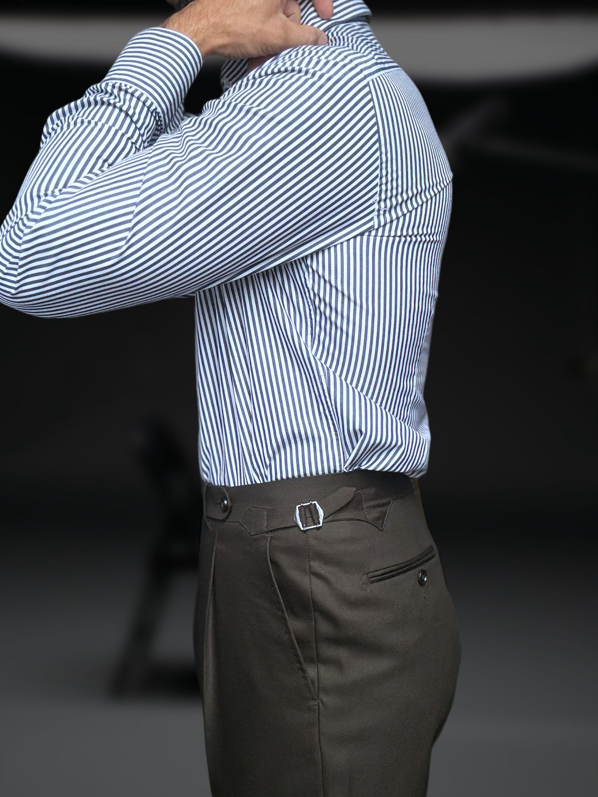 Ramona Blue Classic Collar Cotton Dress Shirt