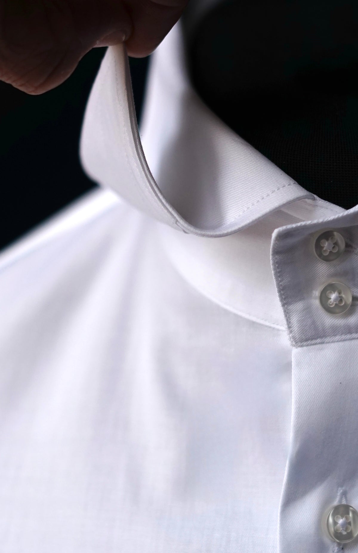 Bianca Classic Collar Twill Dress Shirt (Single Cuff)