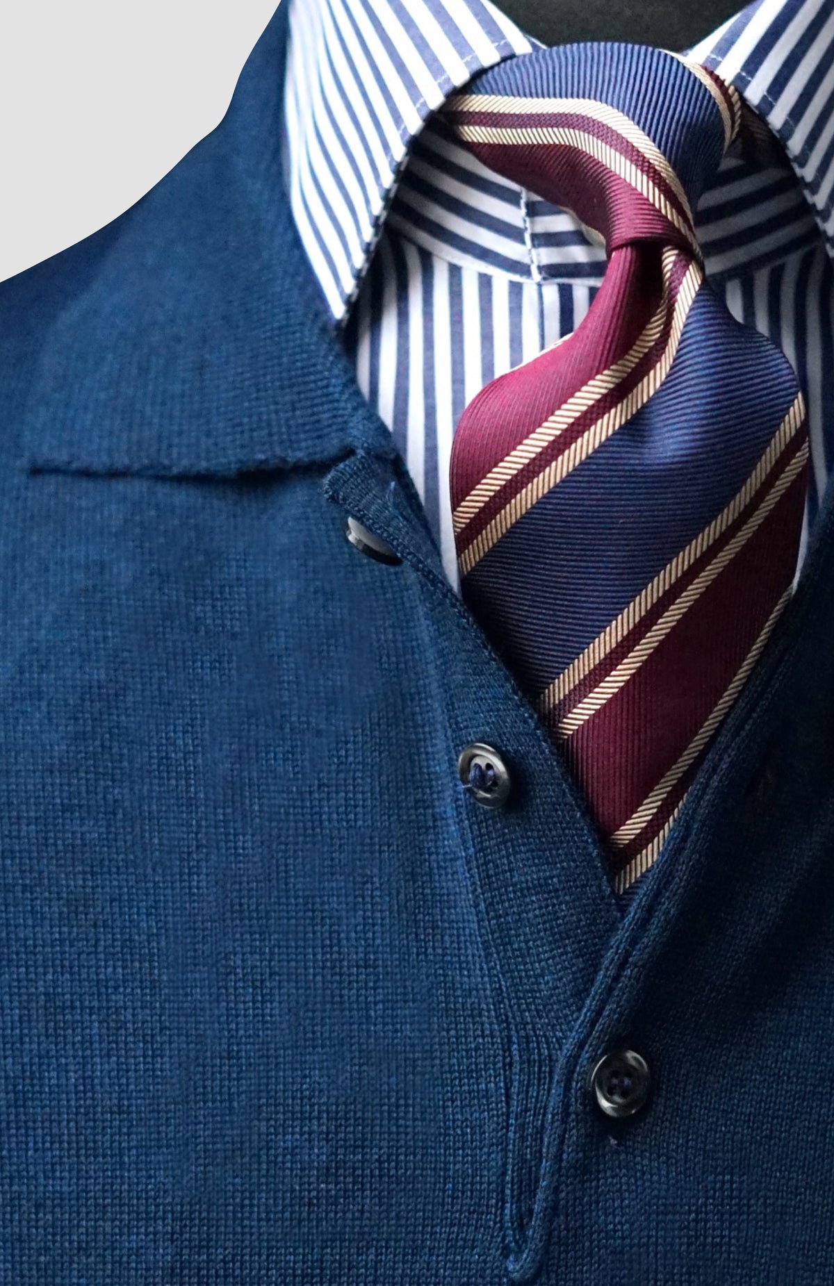 INDIGO Wool Polo Neck