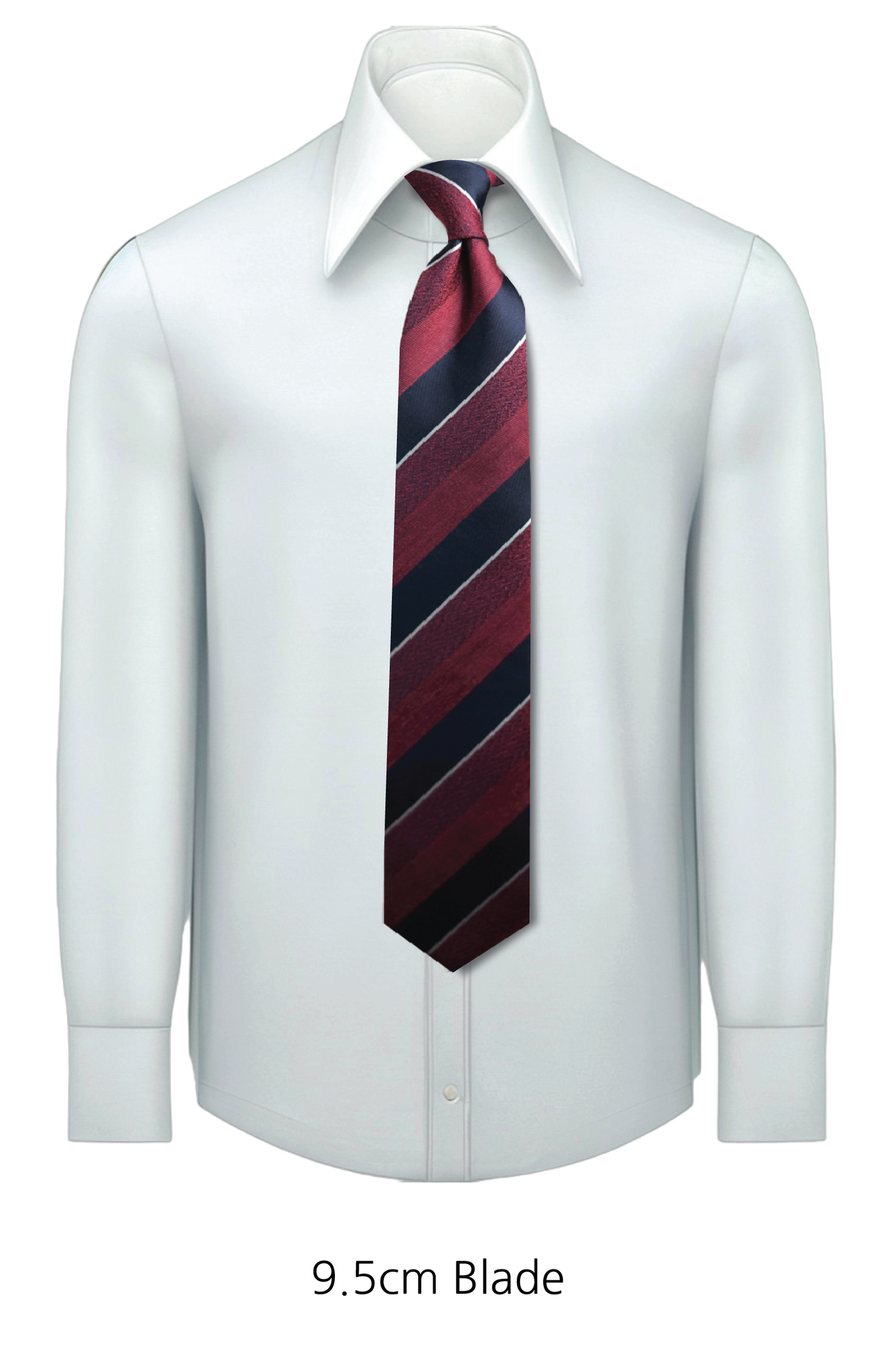 Bespoke Melange Bordeaux Silk Necktie