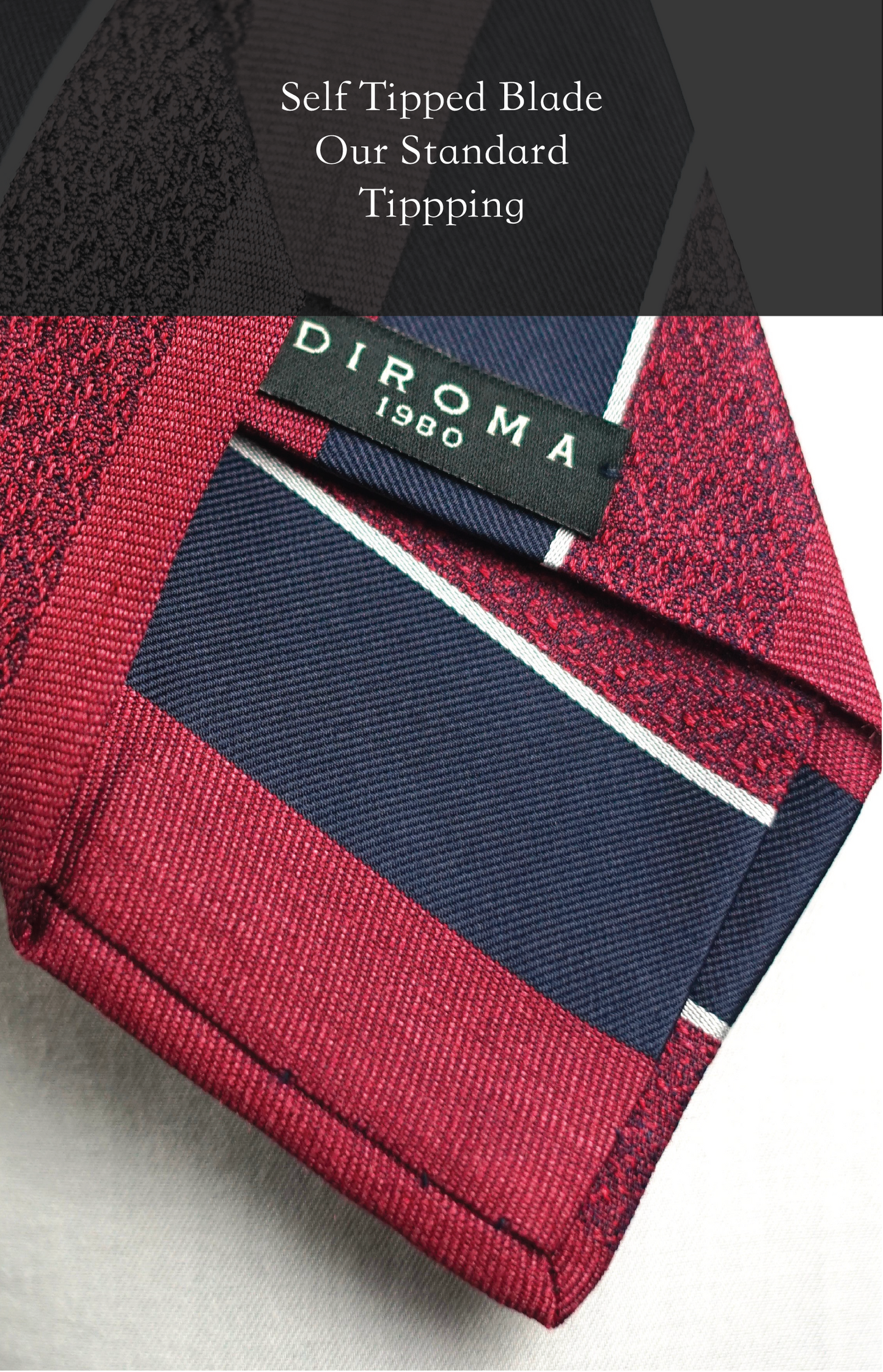 Bespoke Melange Bordeaux Silk Necktie
