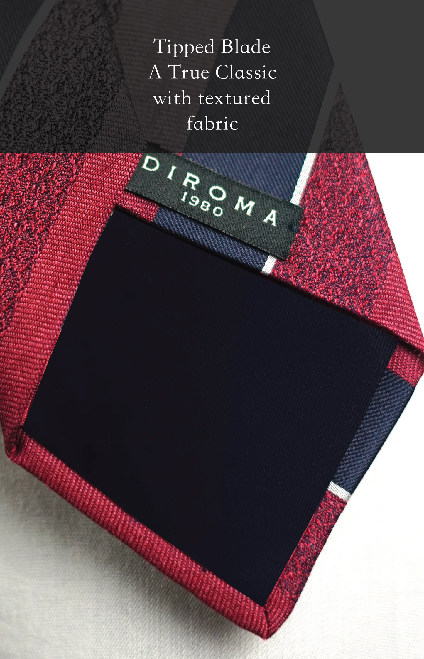 Bespoke Melange Bordeaux Silk Necktie