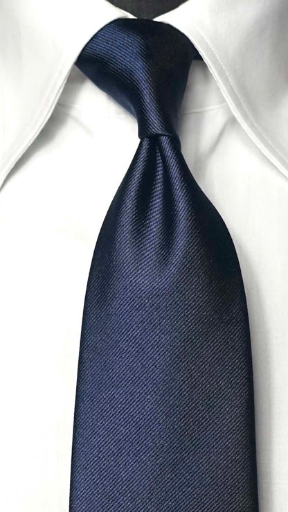 Navy Solida Silk Necktie