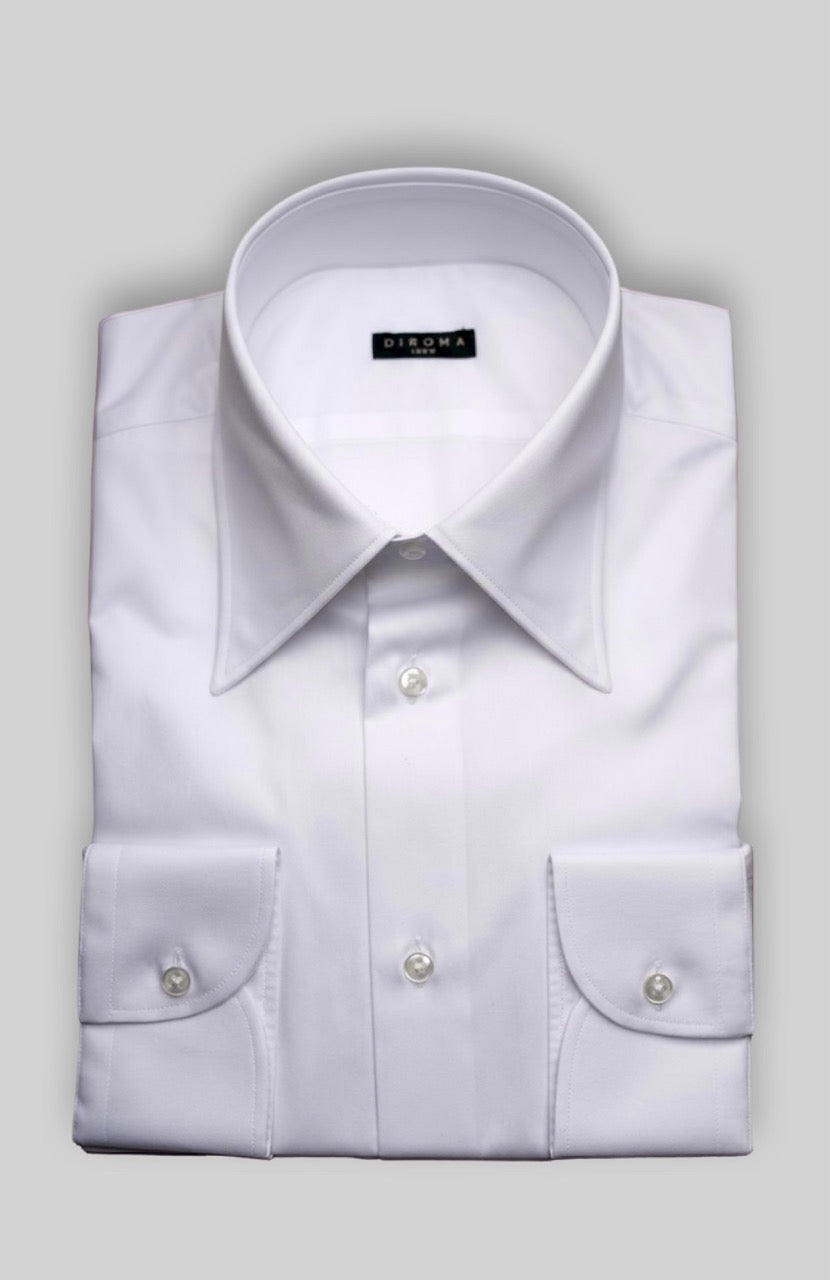 Bianca Point Collar Twill Dress Shirt MTO
