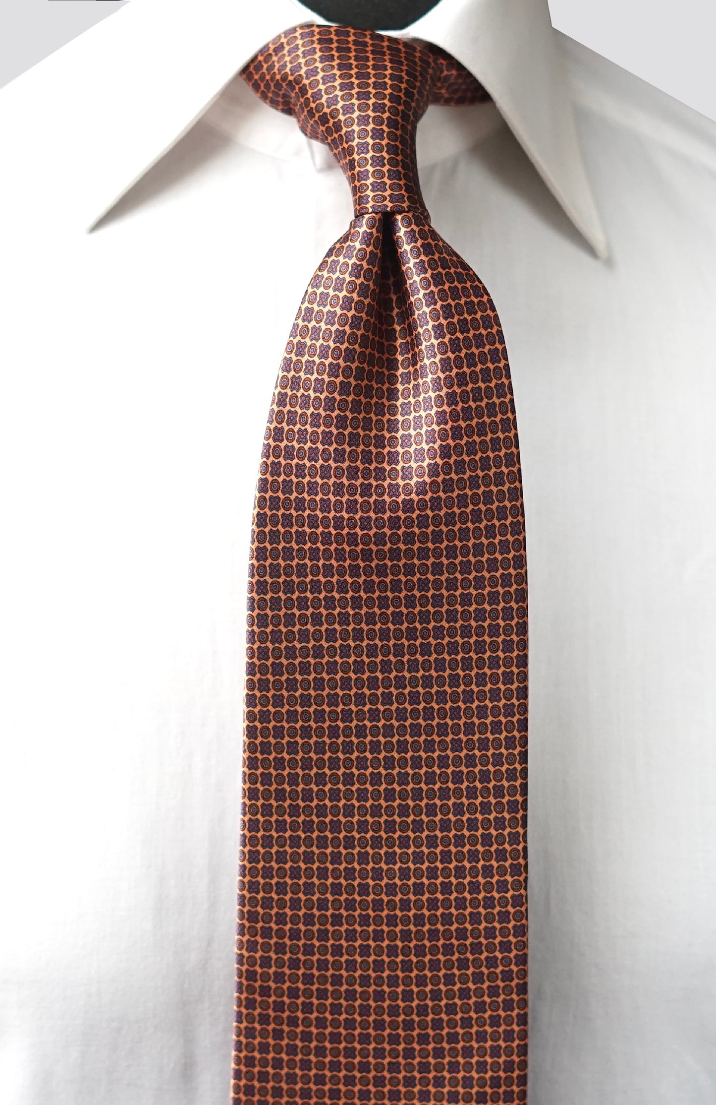 Polvere Orange Satin Silk Necktie