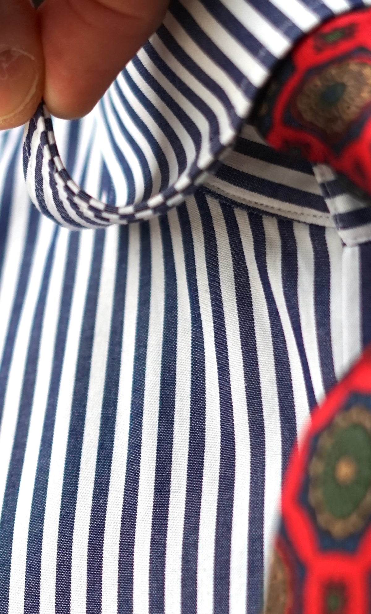 Ramona Blue Classic Collar Cotton Dress Shirt