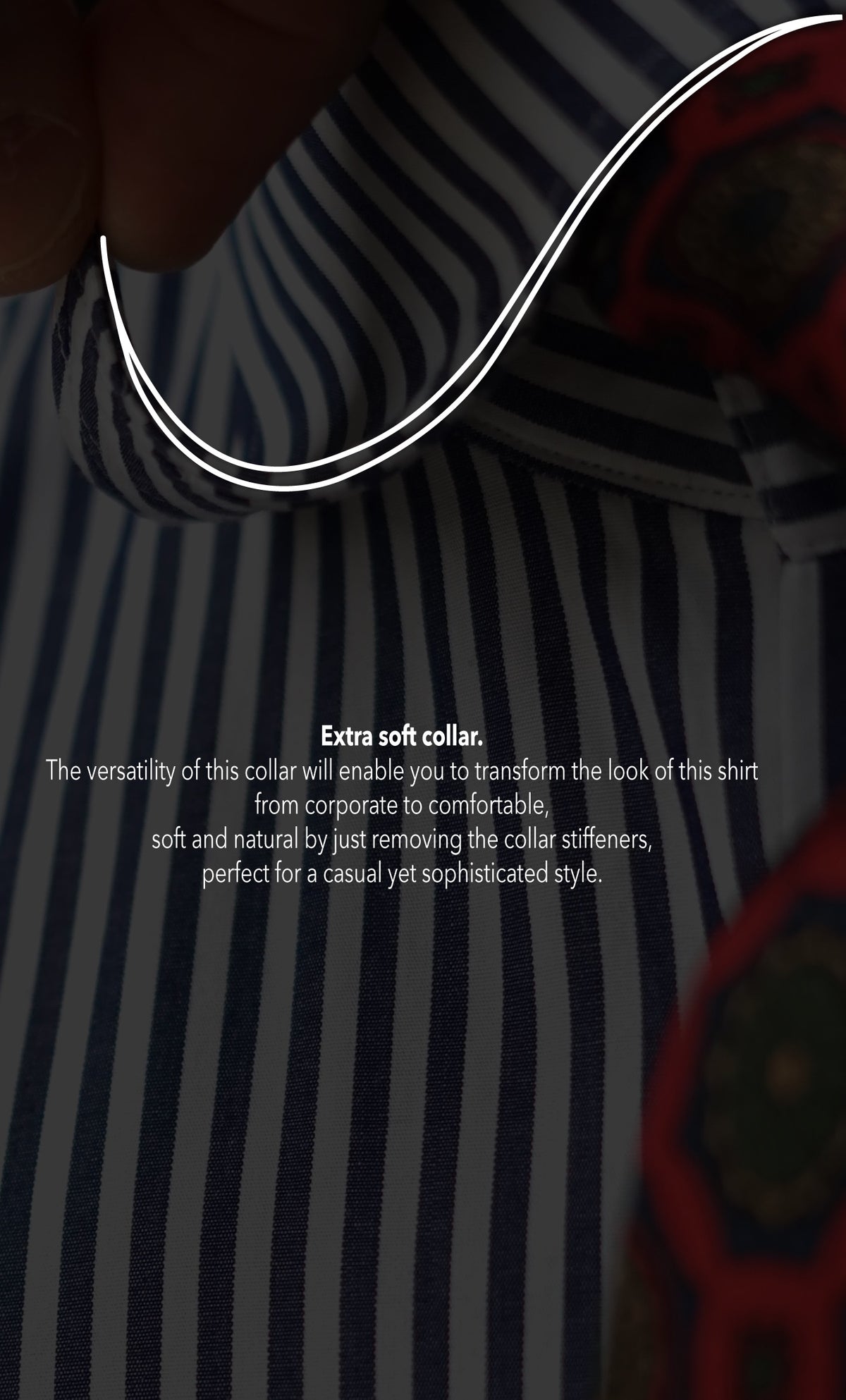 Ramona Blue Classic Collar Cotton Dress Shirt