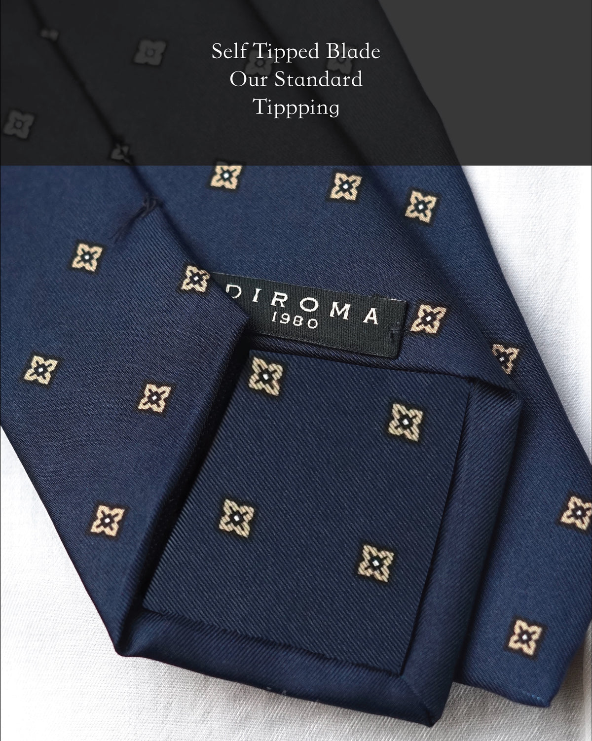 Bespoke Giada Navy Silk Necktie