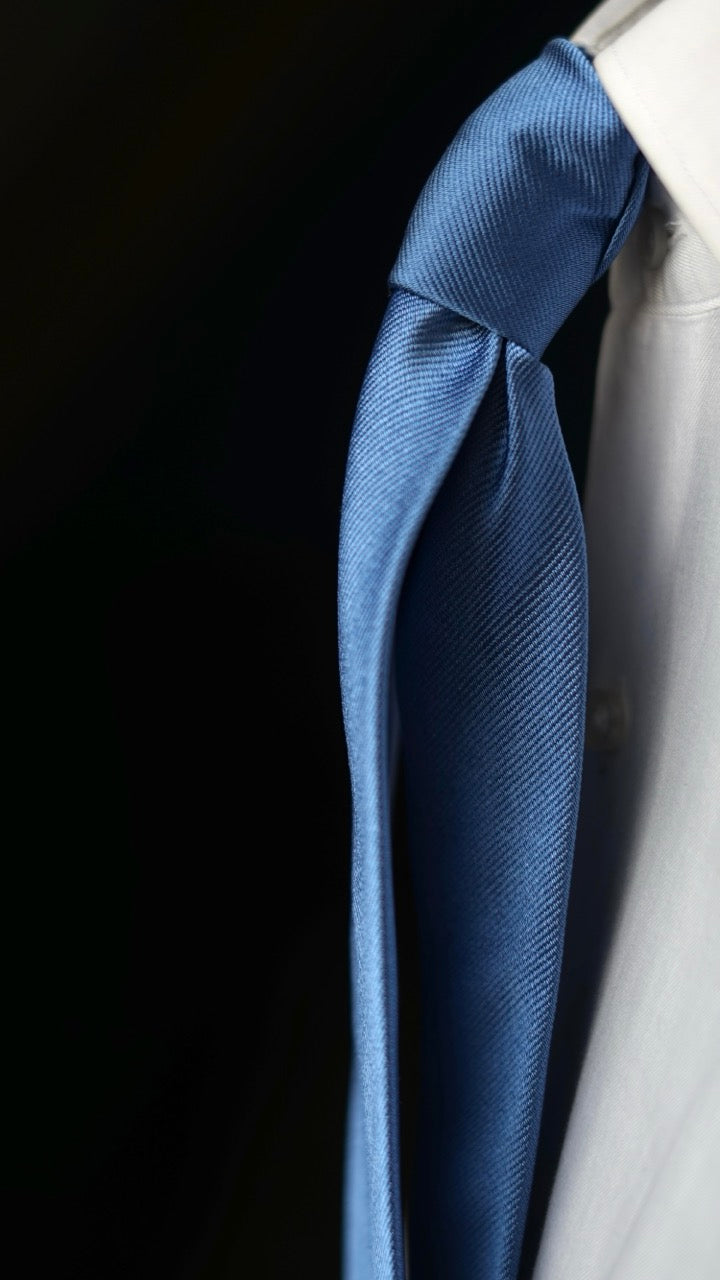 Sky Blue Solida Silk Necktie