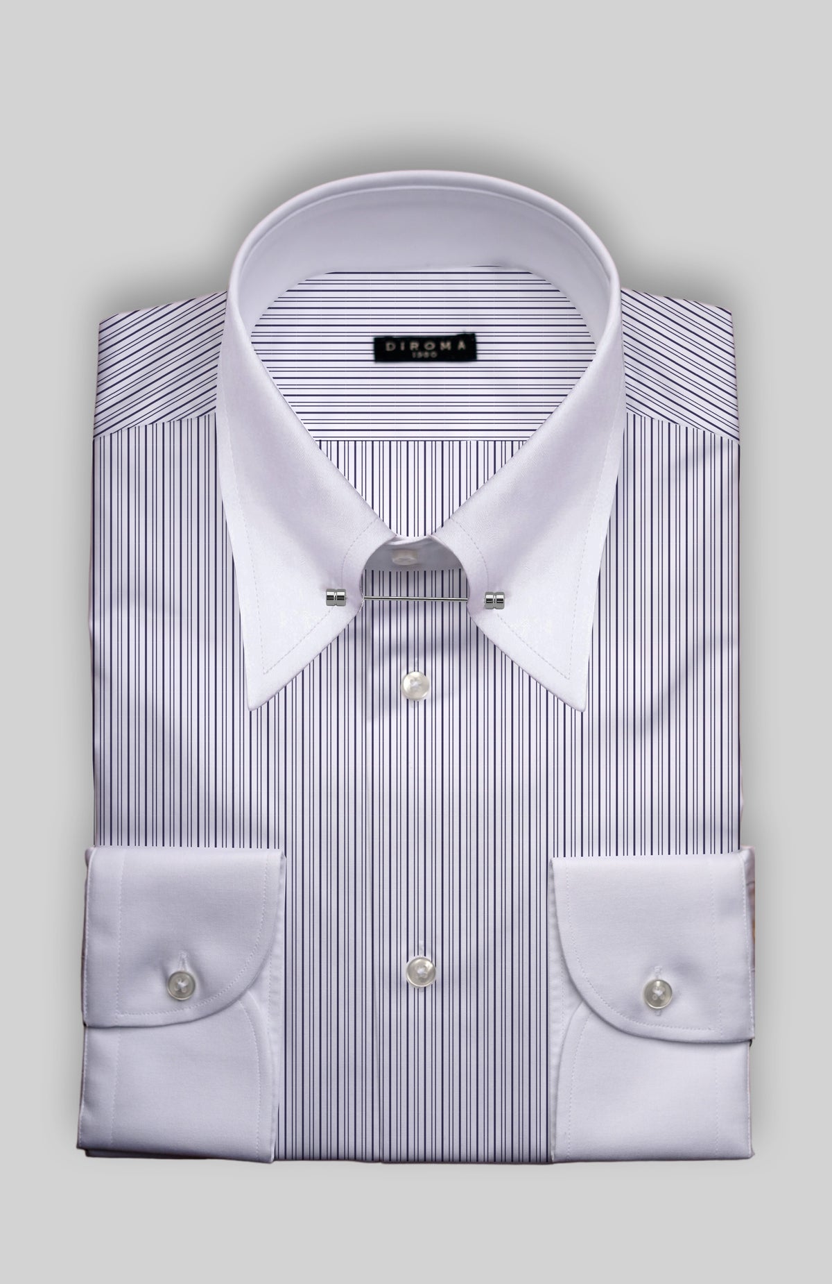 Tezenia Pin Point Collar Cotton Dress Shirt MTM