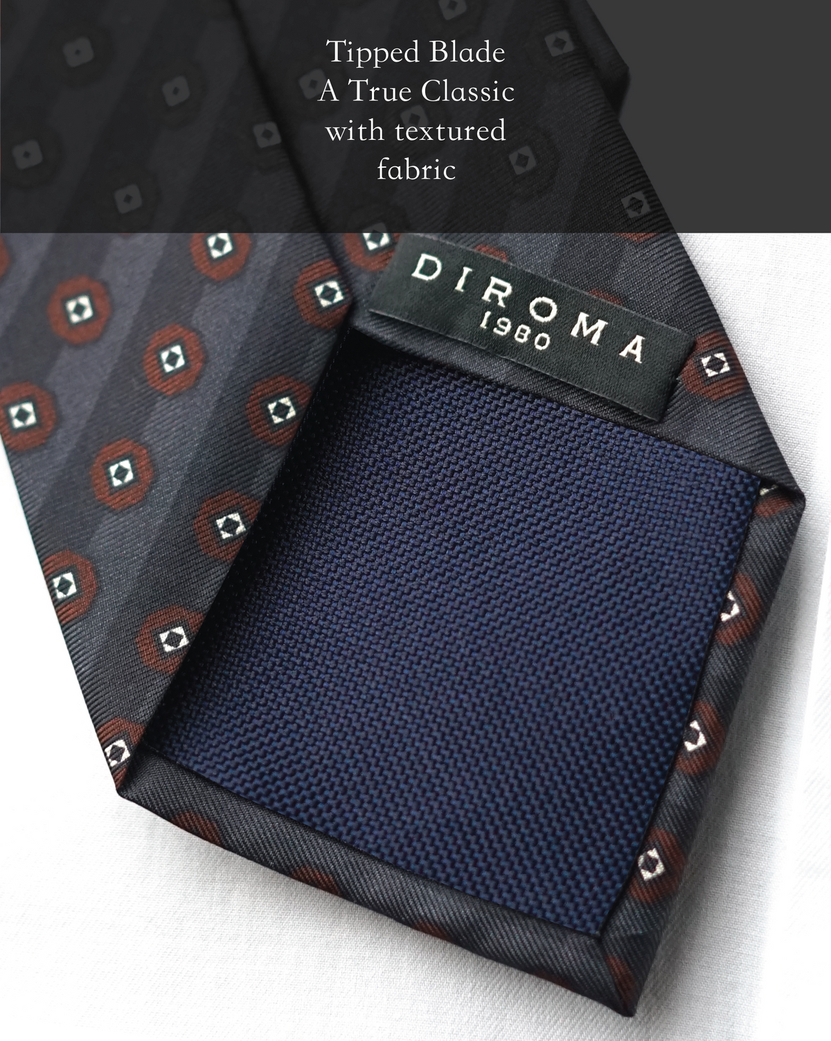Diamantina Grey Silk Necktie (Made to Order)