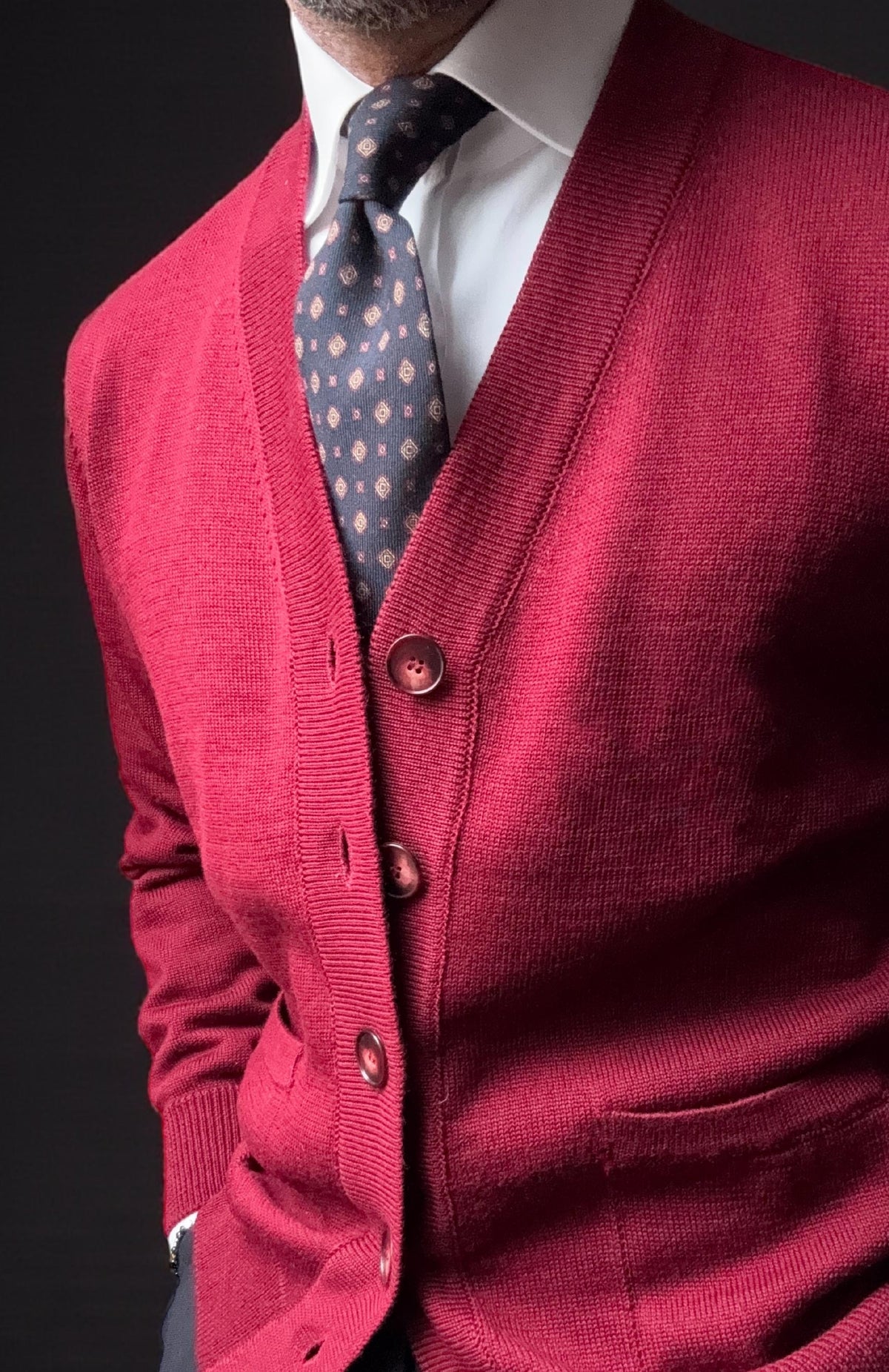 Tito Bordeaux Cardigan