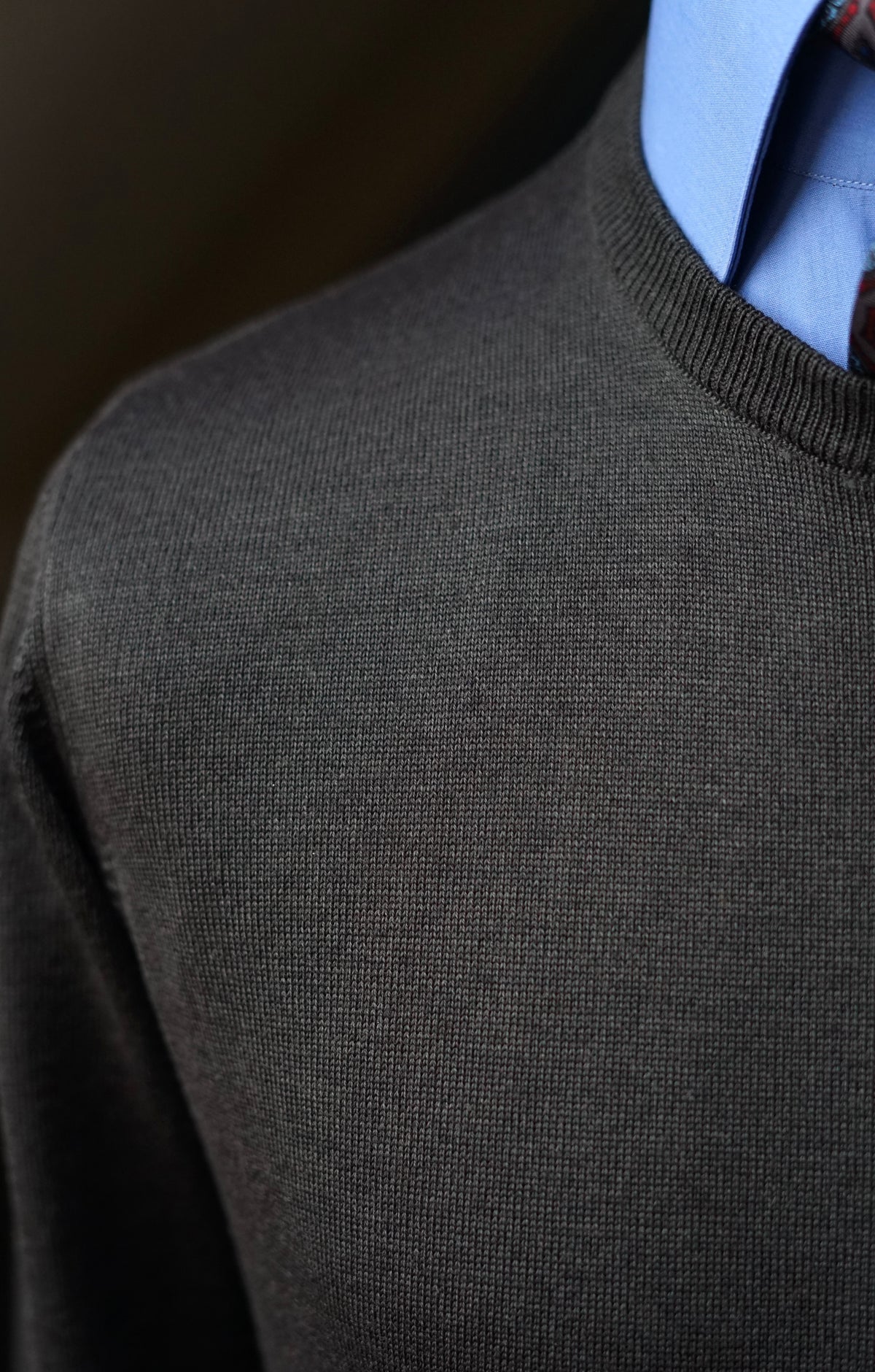 Antracite Wool Crew Neck