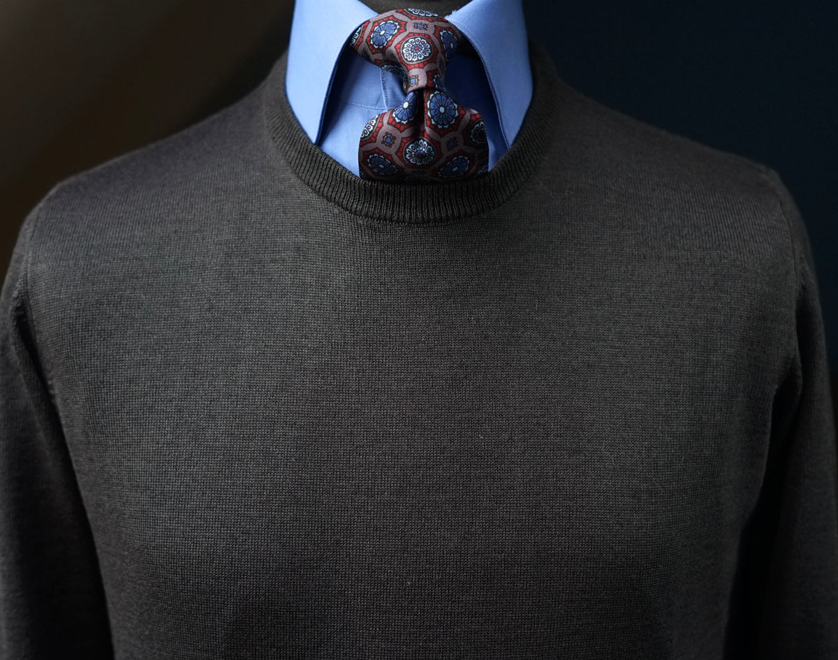 Antracite Wool Crew Neck